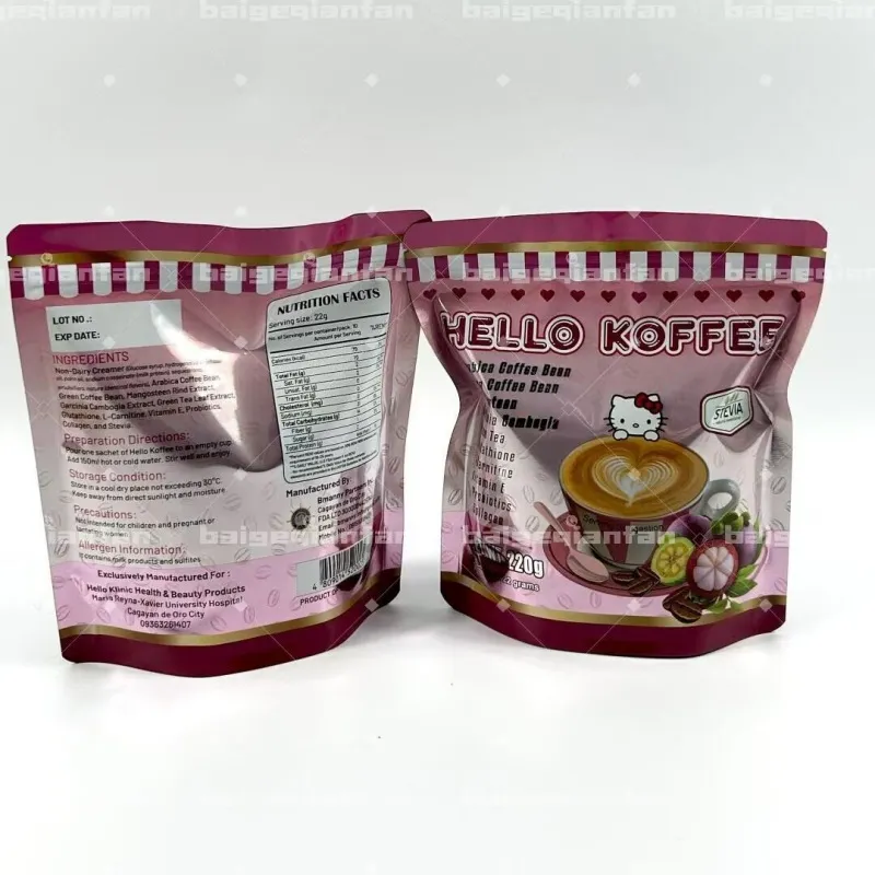 Прилагођена торба за кафу за капање, еколошки прихватљива пластична кеса од алуминијумске фолије Висока баријера отпорна на влагу, торбица за пиће за пиће