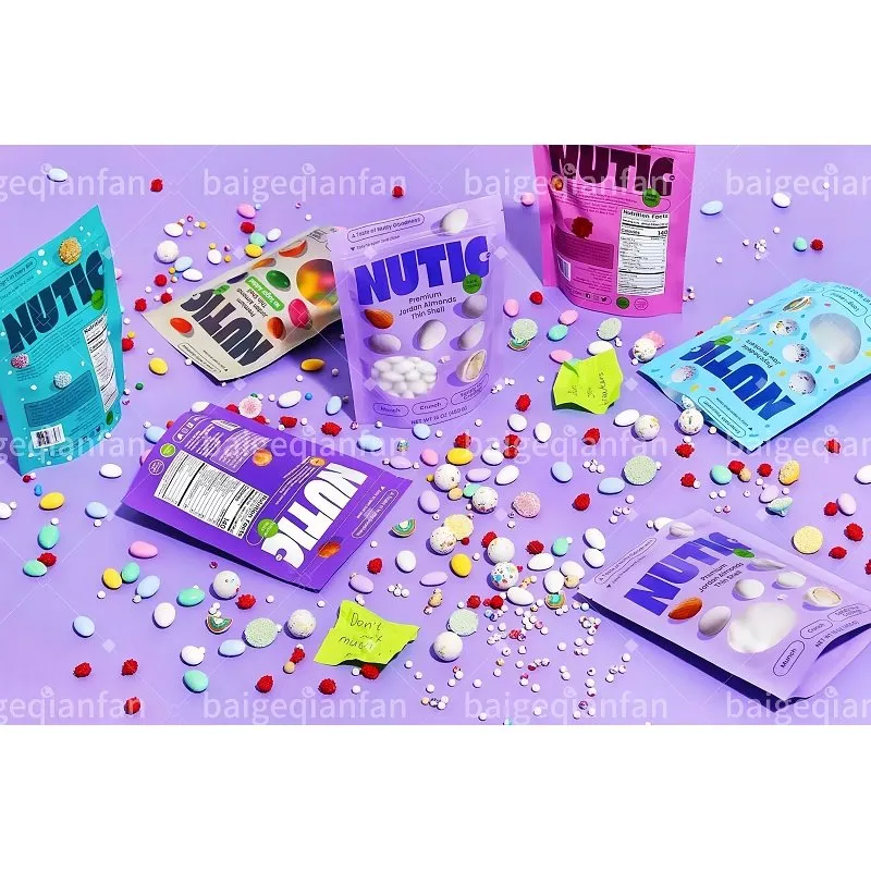 Фолија ламиниране пластичне врећице са затварачем са затварачем за затварање Екит Јестива амбалажа Паковање бомбона отпорне на мирис 3,5 г Милар кесе по мери штампане