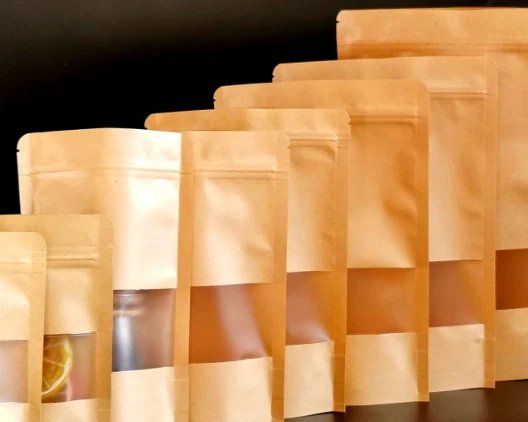 Ламиниране крафт папирне кесе с попустом